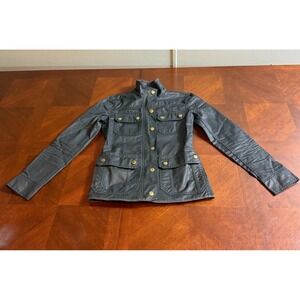 J.Crew Womens Field Utility Jacket PX XS Petite Gray 100% Cotton Button Front